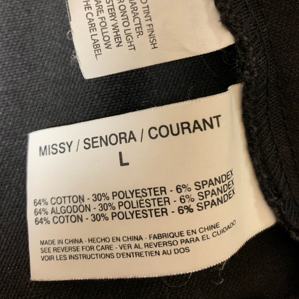Gloria Vanderbilt Women’s Size L Black Jacket - Picture 4 of 6